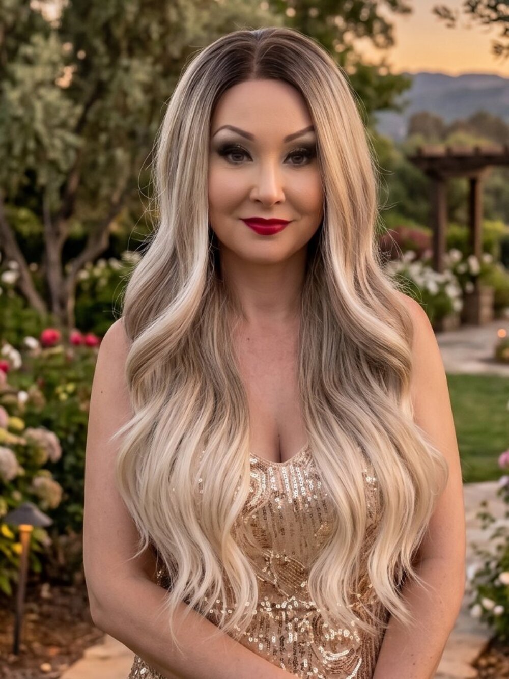 Alexis | Toasted Coconut 26" Long Wavy Lace Front Wig